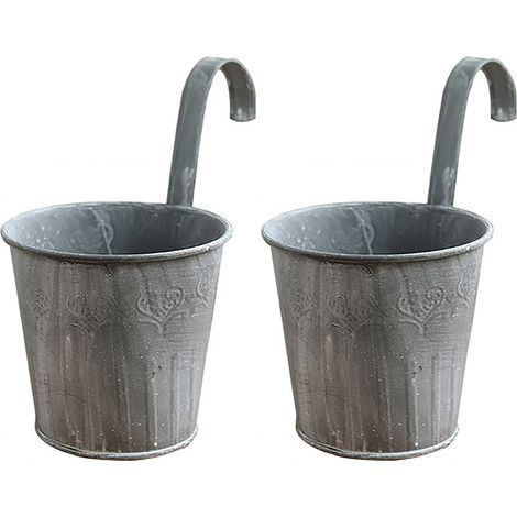 Pot de Fleurs Suspendu - Acier Sans Trou, 1 Pièce, Style Vintage - Compatible Fleurs Séchées (1/5)