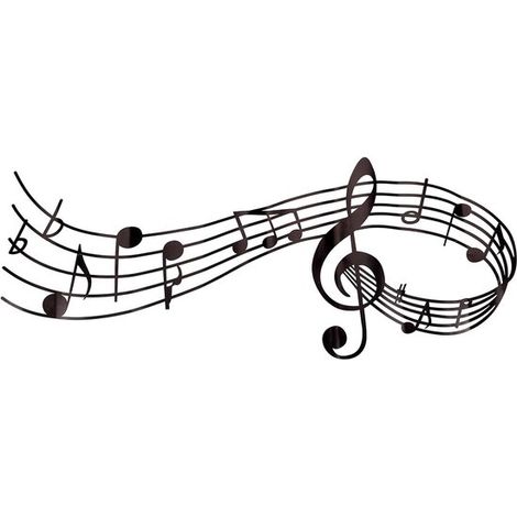 Vinilos decorativos de notas musicales para pared,Gran mural autoadhesivo de PVC negro con motivos musicales para la decoración del hogar (1/5)