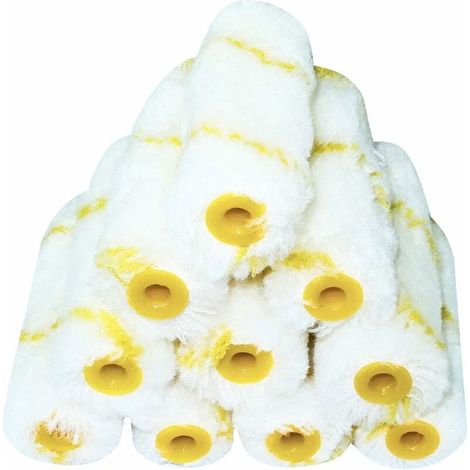 Farbwalzenbezug – 100 mm x 30 mm – 6 mm Innendurchmesser – Für Wände, Decken und Türen – Polyamidfasern – 10er-Packung (1/5)