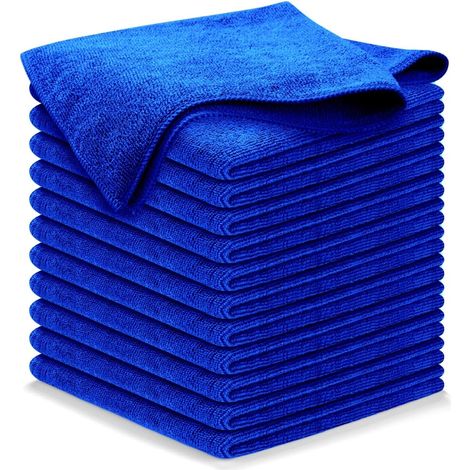 Lot de 100 chiffons de nettoyage en microfibre 30 x 30 cm – Ultra absorbants pour saleté et liquides – Brillance miroir garantie