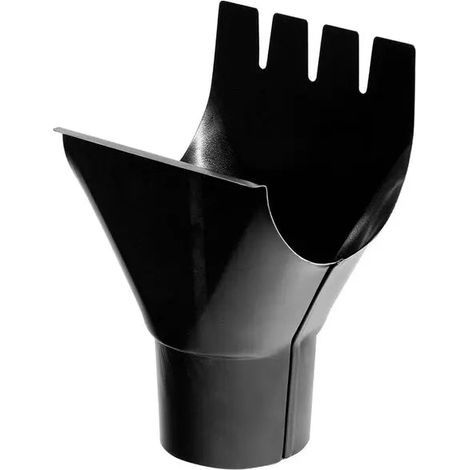 Naissance de gouttière 127 mm vers descente Ø90 mm acier – Noir RAL 9005