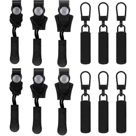 Kit de réparation de fermeture éclair, 12 pièces, têtes de vis à dents coulissantes universelles pour fixation instantanée, 3 (1/5)