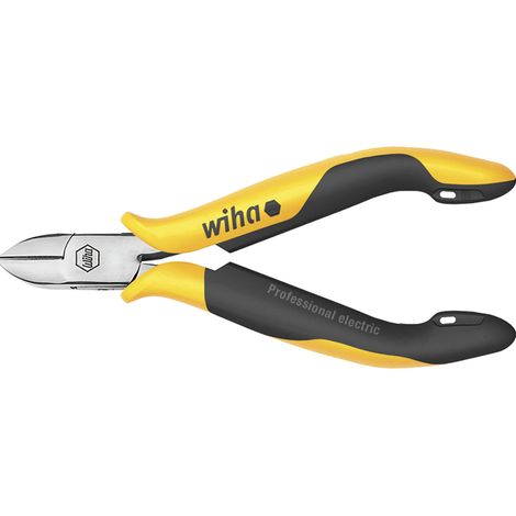 Wiha Pince coupante diagonale Professional ESD Tête large, semi-ronde avec flanc 115 mm, 4 1/2" (26831) (1/2)