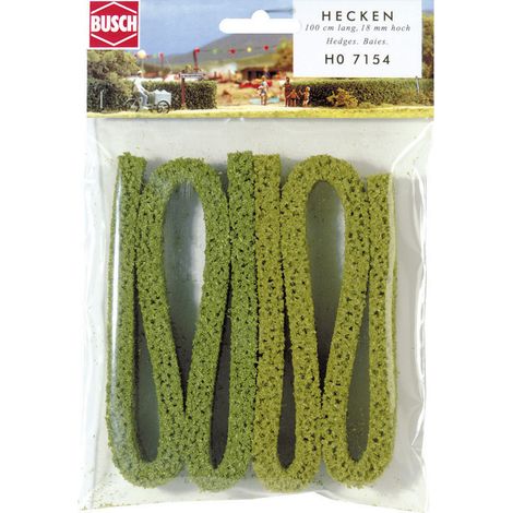 Busch 7154 Hecke  18 mm Grün