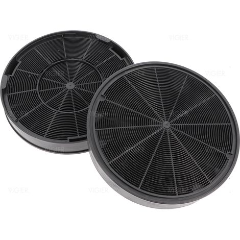 Lot de 2 filtres charbon type 196   196X30 mm (484000008674) Hotte AEG, ARISTON HOTPOINT, ARTHUR MARTIN ELECTROLUX, BEKO, BOSCH, DE DIETRICH, ELECTROLUX, FAURE, FRANKE, INDESIT, JUNO, NEFF, ROBLIN, SC (1/5)