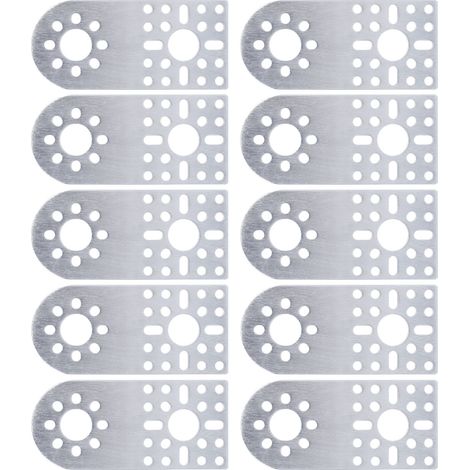 10 plaques de fixation en alliage d'aluminium, série 3108, fond plat semi-circulaire, fixation à perçage standard, 3108-0001-0002 (1/5)