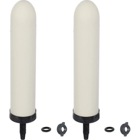 2 Filtre en céramique, 25,4 cm, charbon actif, diatomite, 0,5 micron, pour seau domestique et refroidisseur d'eau (1/5)