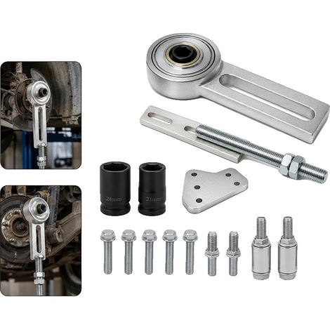 Herramienta para desmontar la polea del cigüeñal, fabricada en acero, de 38 cm de largo, compatible con motores Ford, con una relación de palanca de par de 1:5. Incluye un estuche de transporte. (1/5)