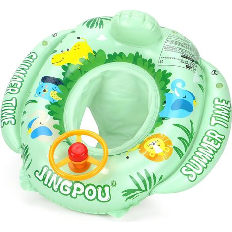 Bateau gonflable pour enfants avec siège, pour piscine et usage extérieur, support récréatif pour une utilisation supervisée dans l'eau.-AquaForge (1/5)