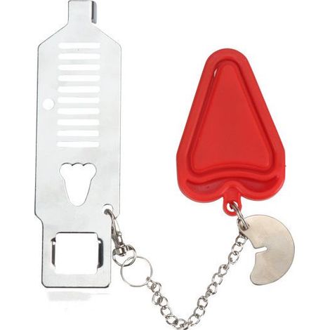 Verrouillage de porte portable Verrou de voyage Sécurité supplémentaire et verrouillage de la sécurité Sécurité pour les personnes déplacées à la maison Appartement Résidence Hôtel Motel, (1/5)