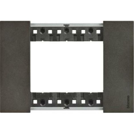 Living Now plaque acier space 3 modules BTICINO BTKA4803NG