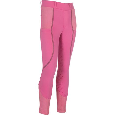 11/13 anni, azzurro fumo: Leggings da equitazione modello Claire full grip per bambini