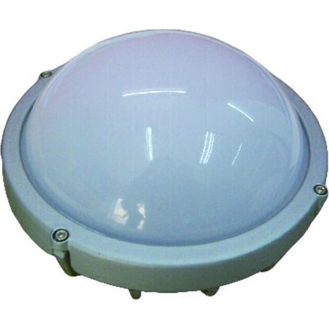 Aplique Led Exterior Redondo Plateado 12W 3000k IP65