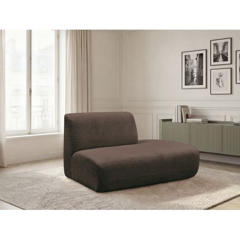 BOBOCHIC - Chauffeuse bout de canapé pour canapé modulable ANDA tissu chenille Angle droit  Marron