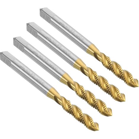 Taraud spiralé 8-32 UNC HSS titane, pour réparation et métal (1/5)