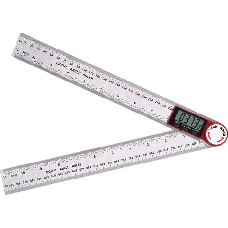 Règle Numérique 300mm pour Menuiserie - Mesure Électronique 360° en Acier Inox Portable (1/5)