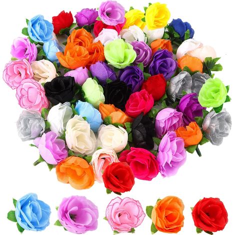 50 Pièces Têtes de Fleurs Artificielles (1/5)