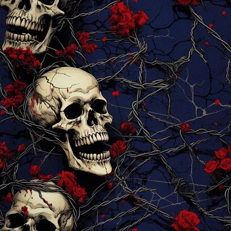 Tela decorativa para exteriores Oxford - Motivo de calavera I DX4123 (1/5)