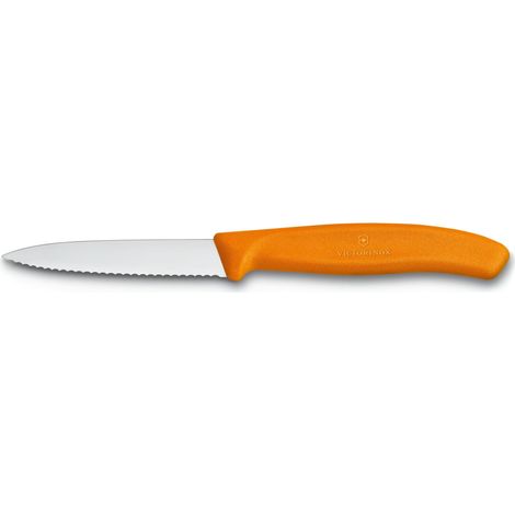 Coltelli da tavola Victorinox Spelucchino Lama Seghettata 8cm Arancio