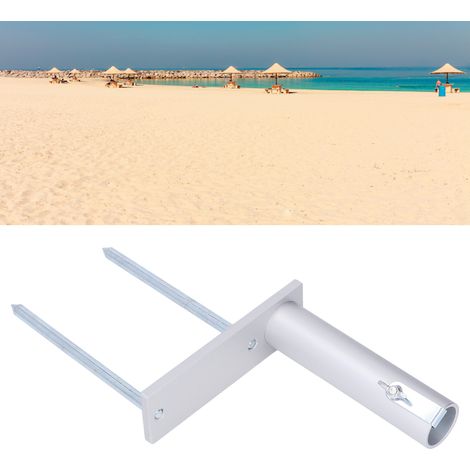 Pied/insert pour parasol de plage extérieur, support de parasol en alliage d'aluminium. Veuillez préciser la référence QX013 lors de votre commande. (1/5)