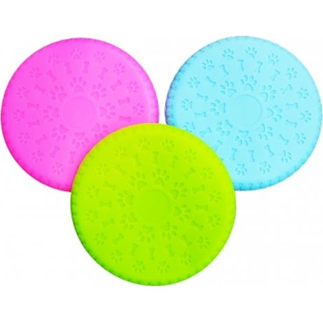 Trade Shop - FRISBIETE IN SILICONE 18.5 CM MORBIDO DISCO FRISTEN AUSFUHR -