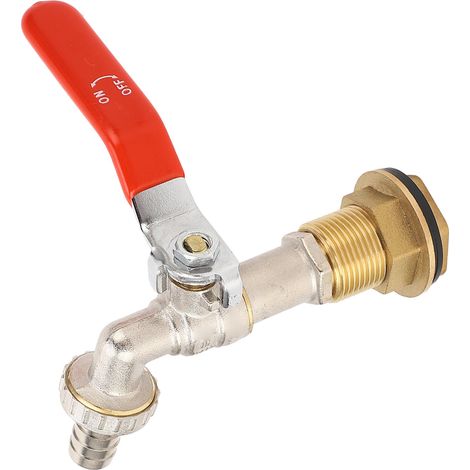 Fasshahn 1/2 Zoll Innengewinde Schlauchanschluss Messing Wasserrohrverbinder für Eimer und Tanks (1/5)