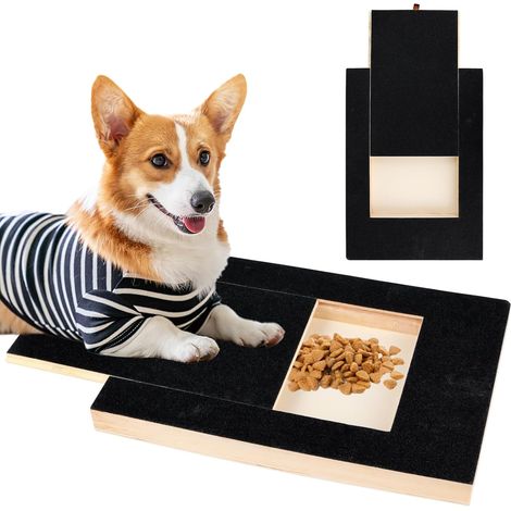 Griffoir à ongles pour chien avec boîte à friandises intégrée, planche à gratter pour limage des ongles, outil de soin des pattes pour animaux (1/5)