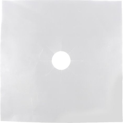 Protecteur de cuisinière à gaz réutilisable en fibre de verre, tapis de protection, outil de cuisine (argent), 6 pièces/ensemble