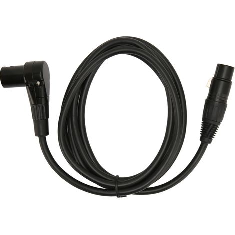 Câble XLR symétrique (mâle vers femelle), câble microphone/audio XLR mâle vers femelle, câble microphone pour console de mixage, câble audio XLR haute fidélité, connecteur à angle droit, 2 m. (1/5)