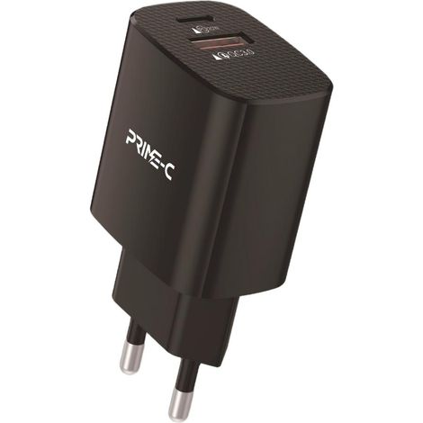 Chargeur rapide QC3.0+PD 20 W, puce PD - Noir (1/2)