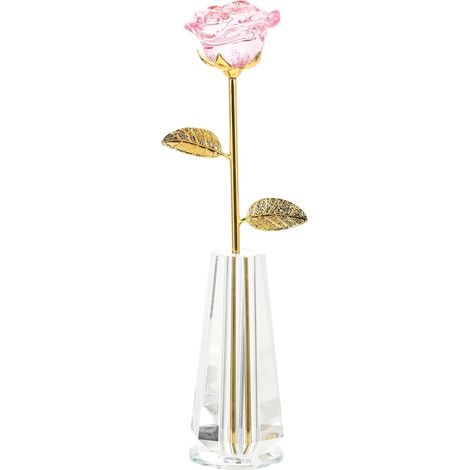 Décoration Cristal Vase Décoratif Cristal Cadeau de Pendaison de Crémaillère Décoration de Bureau Ornement pour Maison (1/5)