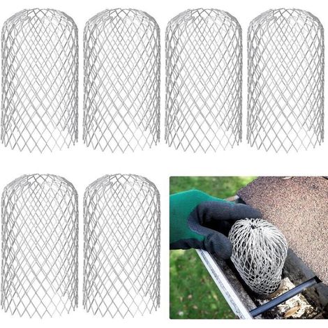 6Pièces Crapaudine de Gouttière. Aluminium Filtre Gouttiere. Grille Gouttiere Facile à Installer. Raccords de Gouttière pour Prévenir Les Obstructions par Les Feuilles. la Boue et Les Débris (1/5)