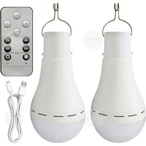 rechargeable - 12W - Télécommande - Étanche IP65 - Portable pour camping