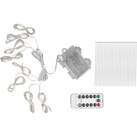 Wasserdichte LED-Lichterkette, batteriebetrieben, einfach zu installieren, zur Dekoration von Zelten im Freien, warmweißes Licht. (1/5)