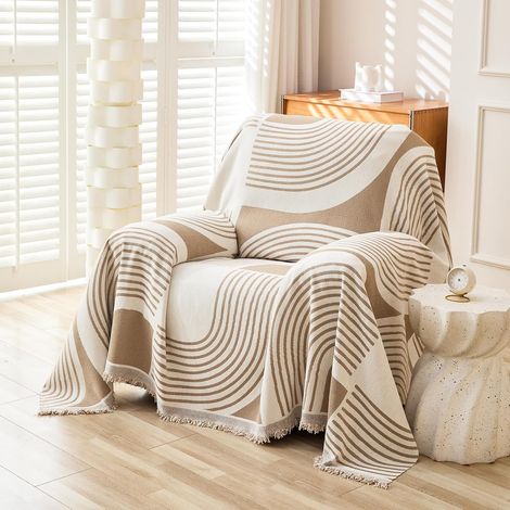 Kindfiber OÜ-Housse de canapé douce en chenille, 180 x 230 cm, protège des rayures et convient aux canapés deux places, d'angle ou 1/2/3/4 places. (1/5)
