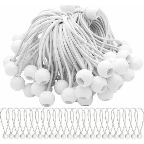 75 Pcs Tendeur Elastique Boule, Tendeurs Elastique avec Boule Lots, Corde Elastique pour Bache, Tentes, Bâches, Affiches, Camping, Tendeur en Caoutchouc (15cm) (1/5)