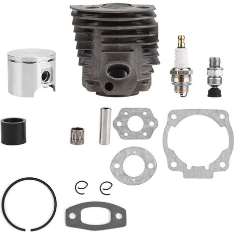 Ensemble cylindre-piston 46 mm avec kit de joints pour moteur Nikqil 50, 51, 55 Rancher Nikasil, kit d'installation de moteur 2 temps, tronçonneuse, moto, bague de culasse (1/4)