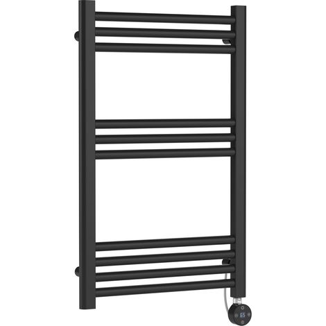 Nuie 800mm x 500mm Anthracite Electric Round Ladder Rail - MTY159 (1/3)
