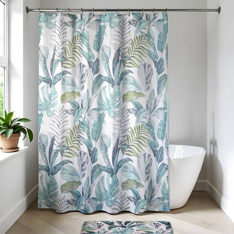 Tenda da doccia in poliestere 180x200 cm - jardin d hiver - Tendance