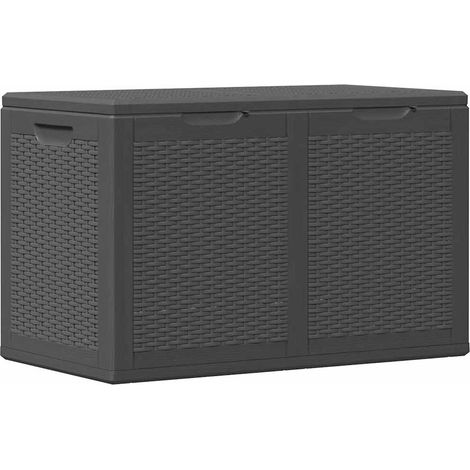 Maison Exclusive - Baule da Giardino 180 L Nero in Rattan PP