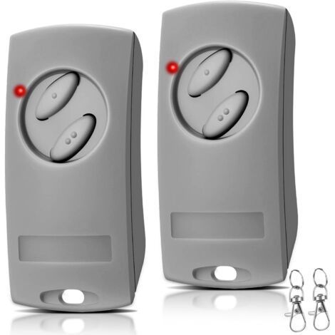 Lot de 2 télécommandes d'ouverture de porte de garage 433,92 MHz pour EcoStar RSE2-433, RSC2-433, RSZ1-433, pour EcoStar Liftronic 500/700/800 pour Portronic D2500/D5000/S4000 (1/5)
