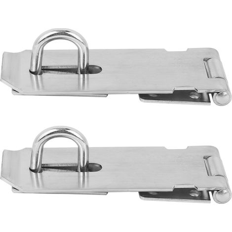 Lot de 2 moraillons de sécurité en acier inoxydable pour portes et tiroirs de meubles. (1/5)