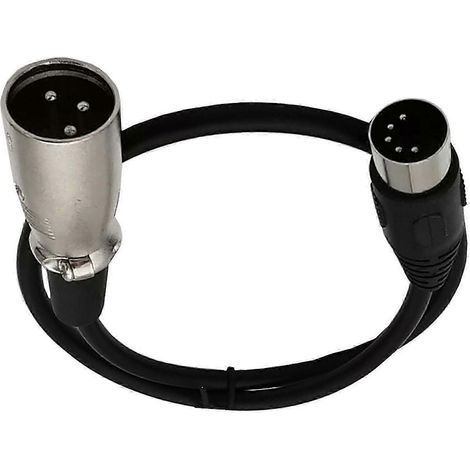 Câble adaptateur DIN 5 broches vers 3 broches mâle/femelle pour instruments de musique (connecteur 5 broches vers 3 broches) (1/5)