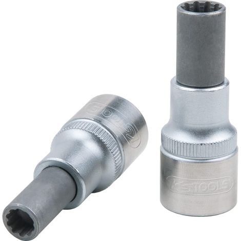 Douille tournevis 1/2" pour jantes aluminium, 10 mm - Chrome Vanadium - Finition satinée (1/2)