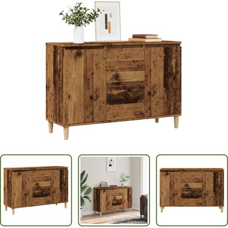 vidaXL Stauraum Kommode - Sideboard Altholz-Optik 102x35x70 cm Holzwerkstoff (1/5)