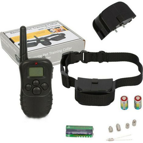 Collier de dressage pour chien - Collier de dressage électrique pour chien avec bip, vibration, choc, étanche, rechargeable, collier de dressage pour chien de 300 mètres, collier de dressage électriqu (1/4)