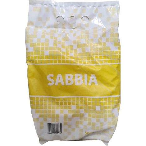 Sabbia quarzifera 5 Kg per composizione di malte e mescolata ai terricci