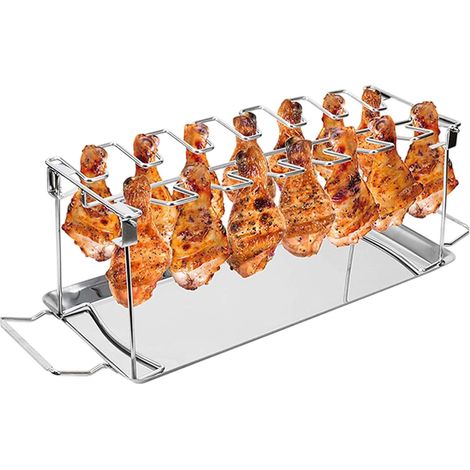 Support pour pilons de poulet - Support de barbecue pliable en acier (1/5)