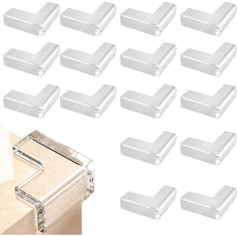 Lot de 30 protections d’angle de table en L, anti-chocs, sécurité bébé