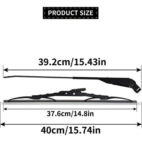 Bras et Lames d'essuie-glace pour Pare-Brise Avant Droit Compatible avec Fiat Panda 1986-2003 4411451 71804097 71779233 (1/4)